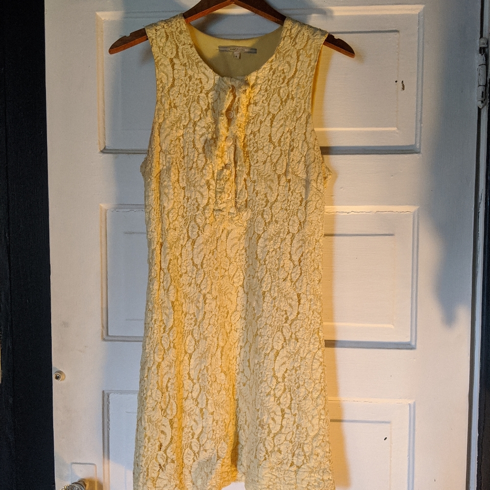 Wendy Katlan Light Yellow Lace Dress
